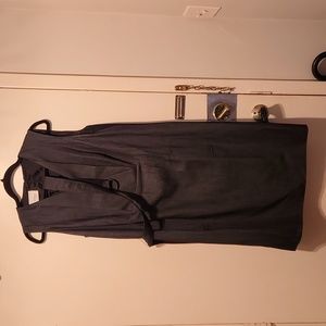 Akris Punto dress with pockets and belt denimm front black back